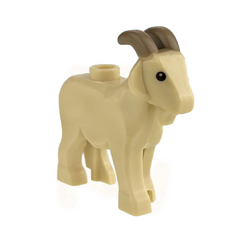 2pcs 95341pb01 Goat with Dark Tan Horns and Medium Nougat Spots Pattern - Image 7