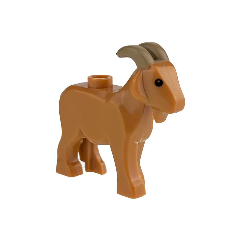 2pcs 95341pb01 Goat with Dark Tan Horns and Medium Nougat Spots Pattern - Image 8